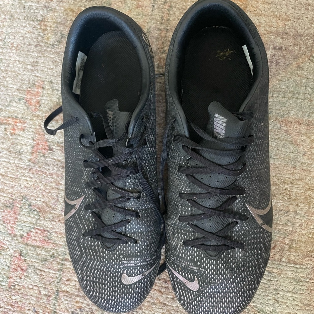 Nike Black and Gray Soccer Cleats